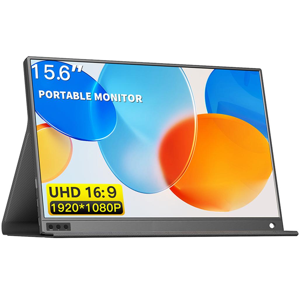 15.6-Inch Portable Monitor 1080P IPS Screen External Display Extended Monitor Compatible with