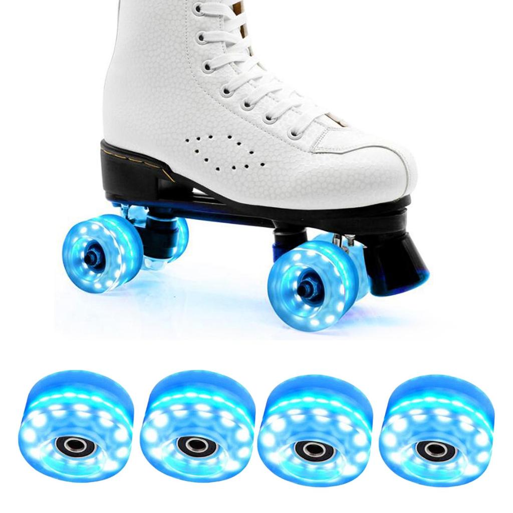 4PCS Light Up Roller Skate Wheels 58mm x 32mm, Luminous Light Up