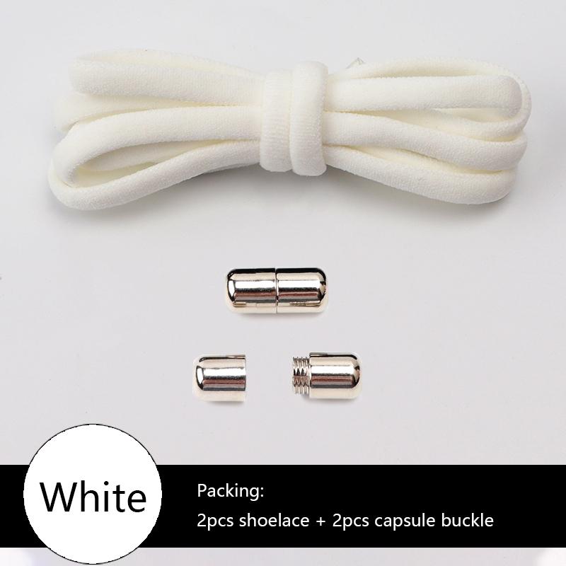 Elastic No Tie Shoelaces Semicircle Shoe Laces For Kids and Adult Sneakers Shoelace Quick Lazy Metal Lock Laces Shoe Strings