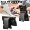SUTENI For Samsung Galaxy S25 Ultra Leather Phone Case Wallet Card Holder Magnetic Wireless Charging 2-in-1 Detachable Kickstand