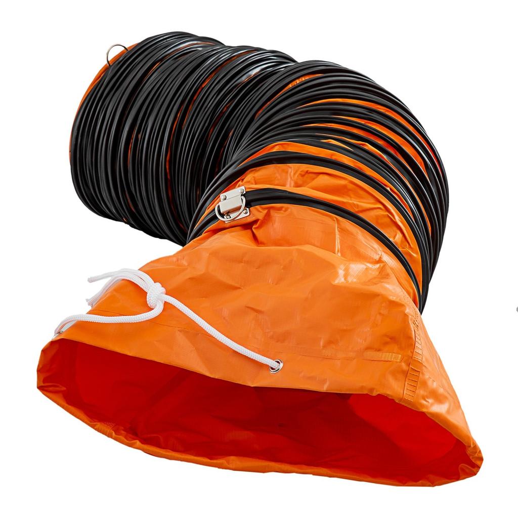 7,6 M/25 Fuß Flexibler PVC-Schlauch für Abluftventilator mit 250 mm/10" Durchmesser