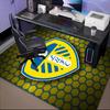 Leeds Crest Design Printed Office Carpet Chair Cushion  Entryway Rug, Rugs for Living Room, Bedroom Christmas gifts