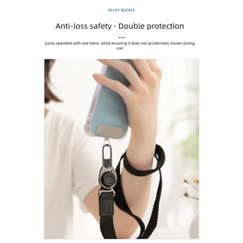Braided Lanyard Cellphone Lanyard Strap with Tether Tabs Double Opening Buckle for Phone Neck Strap for Men and Women