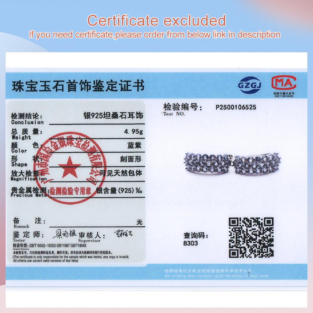 Classic design natural blue Tanzanite Clasp Earrings S925 silver atural gemstone jewelry fine jewelry precious gift for women