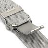 20mm Polished Stainless Steel Mesh Watch Bands Quick Release Watch Strap Silver