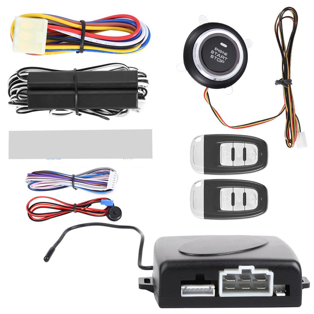 Car Alarm System Keyless Entry Kit, NaIntelligent Start Stop for Vehicle and with Remote Control, for 12V Cars