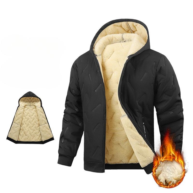 

Мужские куртки-худи на молнии, Тяжелая зимняя толстовка, Флис с подкладкой из шерпы, Теплая куртка, Уличная куртка с капюшоном, Ветрозащитная верхняя одежда, Пальто для мужчин XXXL