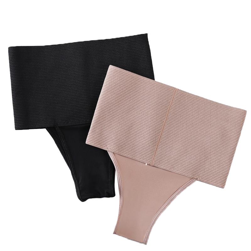 Tummy Control Thong Shapewear pentru femei cu talie înaltă Lenjerie de corp fără sudură Body Shaper Chiloți Brâu