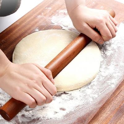 25/30/50/60cm Natural Lacquerless Rolling Pin Solid Wood Baking Dumpling Pie Pastry Noodles Ebony Wood Rolling Pin Baking Tools