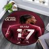 Olise17 Printed Round Rug, Non Slip Washable Circular Carpet For Living Room Bedroom Playroom, Sports Fan Decor, Holiday Birthday Gift
