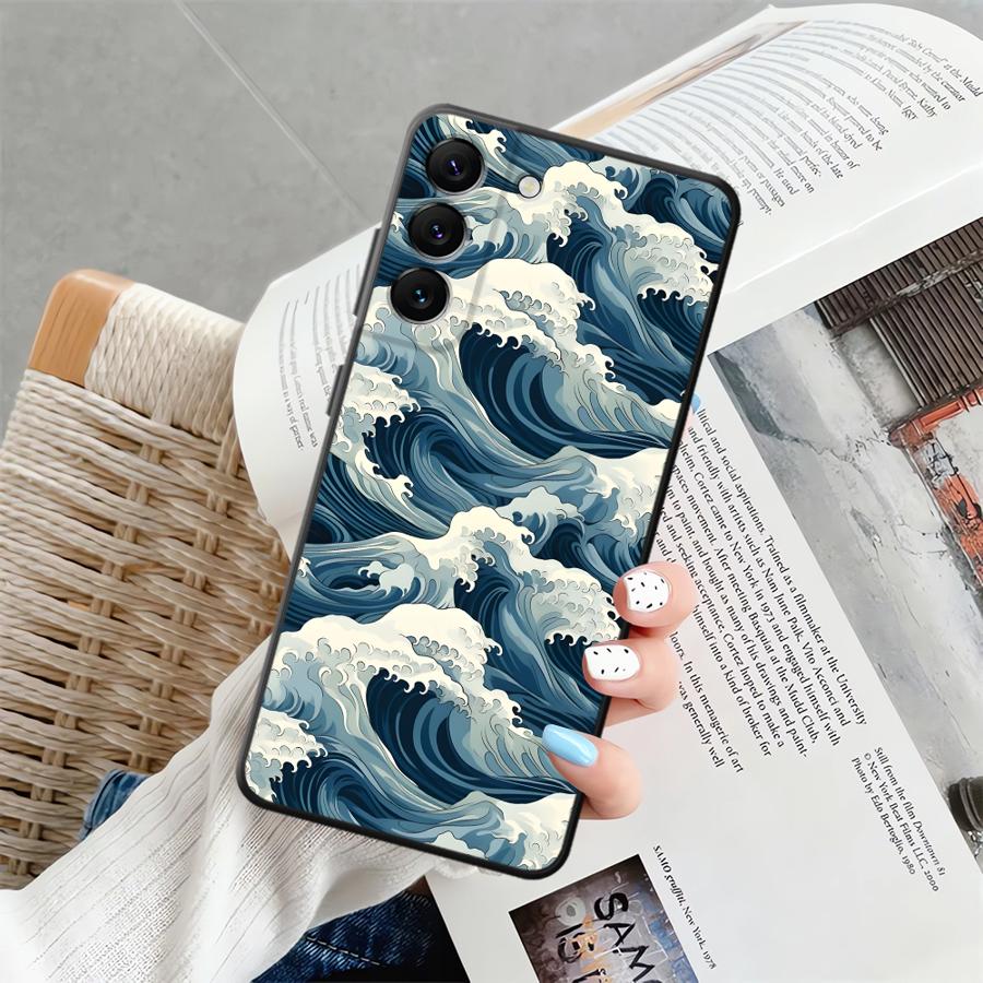 

Чехол для телефона для Samsung Galaxy A52 A36 A06 A25 A16 A37 A55 A57 A15 A05 A23 A53 A17 A73 A51 A50 A12 A41 A13 A70 Мультяшная Волна Galaxy A73 5G
