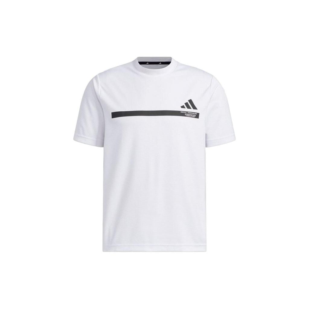 Adidas Logo Solid Color Short Sleeve Shirt Men Shirts White HS8996