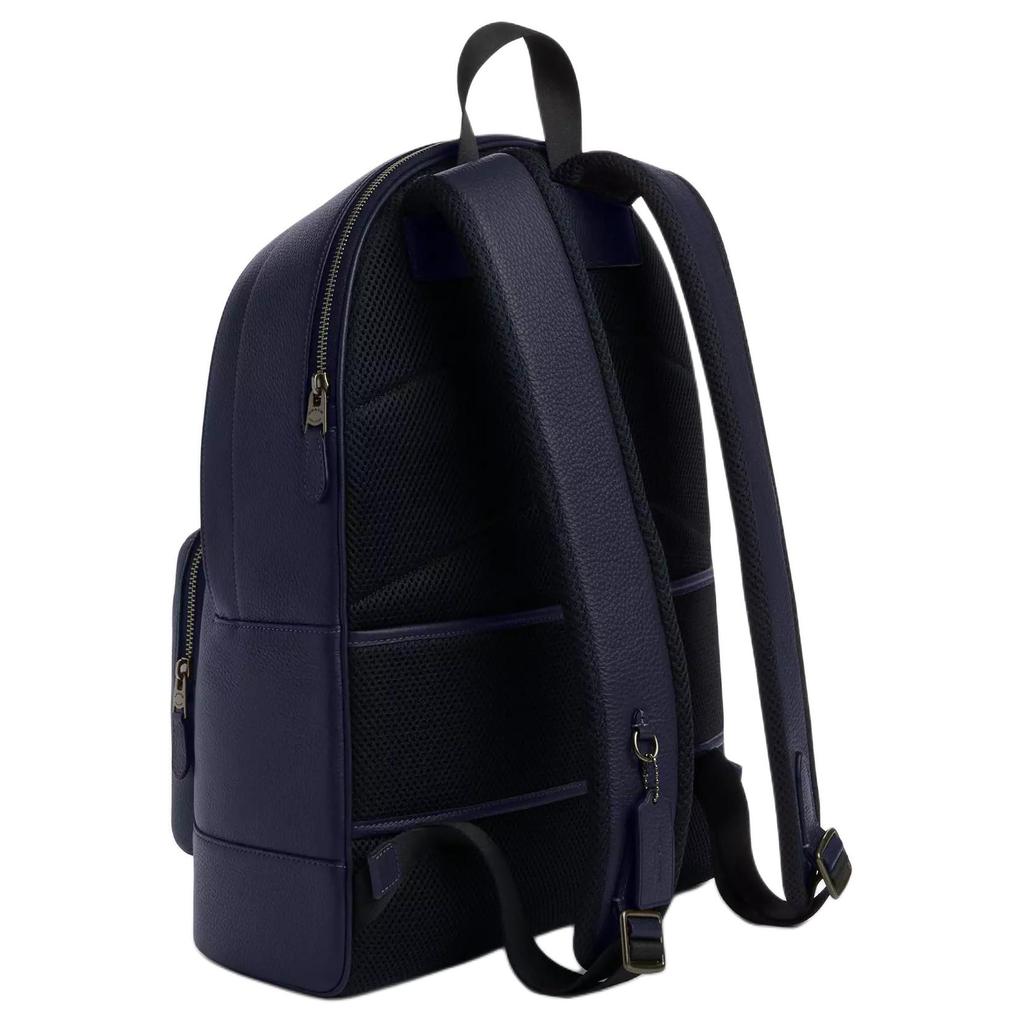 Coach West 32 20.4L Zipper Closure Calfskin Backpack Large Men backpack Black CBI37-QBNI9