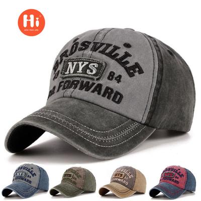 New Hat Men's NYS Embroidered Letter Baseball Cap Old Cotton Non-fading Outdoor Cap