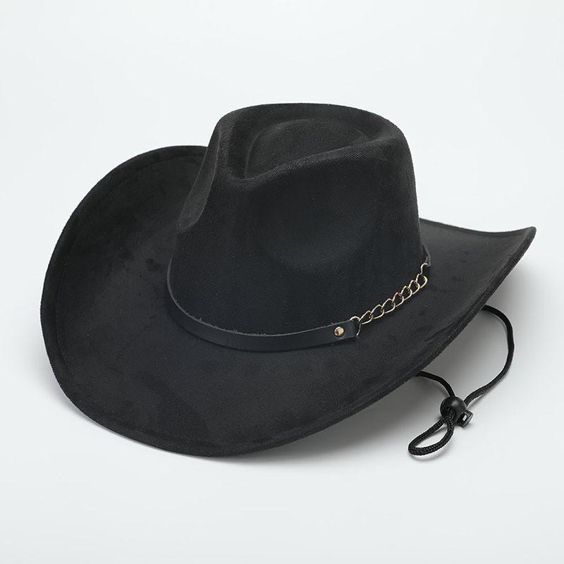 European and American New Accessories with Curved Brims Western Cowboy Hat Top Hat Tibetan Retro Jazz Hat Felt Hat Wool Riding Hat
