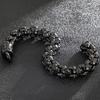 Massive Men's Skull Bracelet Man Retro Black 316l Stainless Steel Gothic Link Chain 12MM Width Punk Rock Jewelry Accessory Gifts