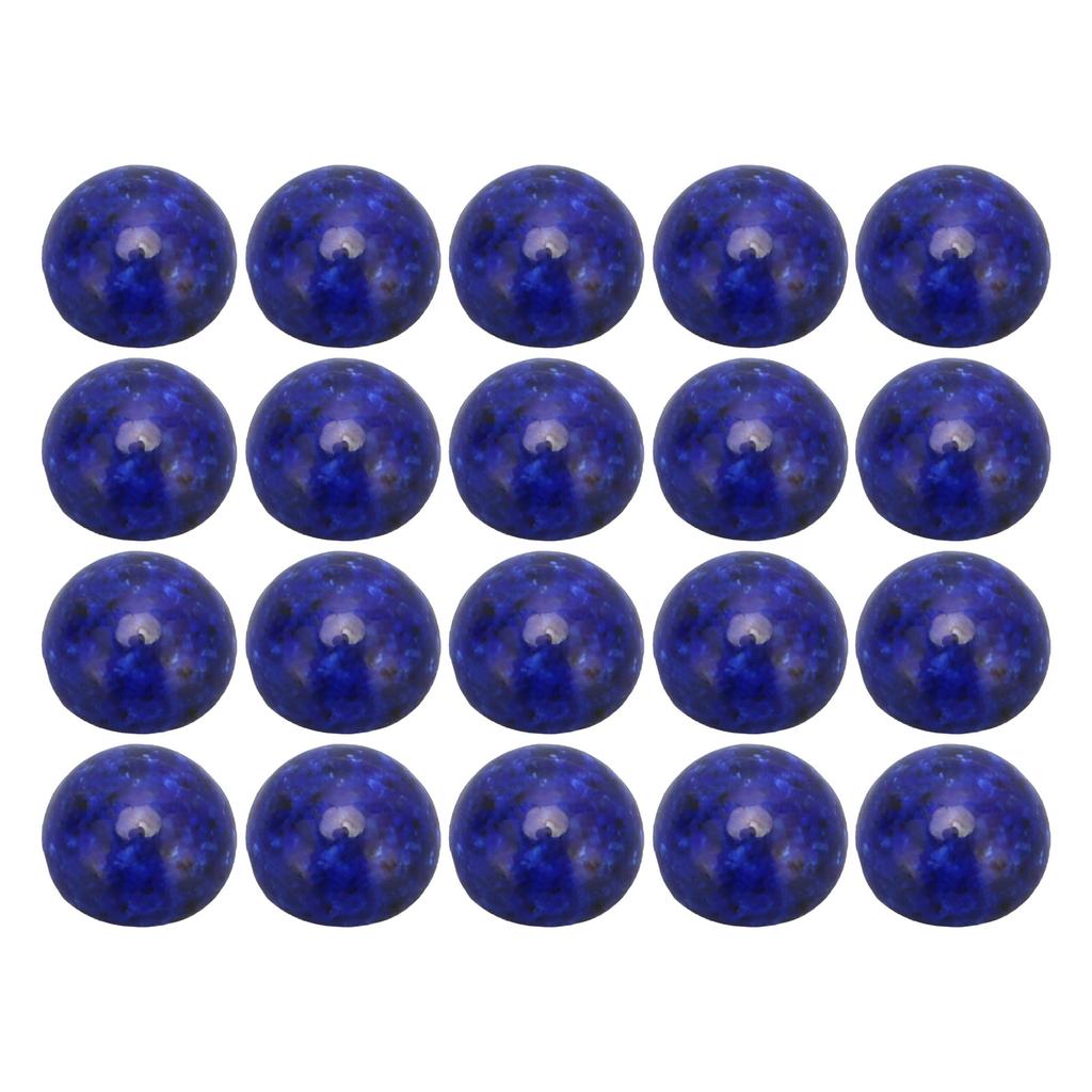 20Pcs Lapis Lazuli Cabochon Stone Half Round Beads 8mm Flat Back Dome Cover for DIY