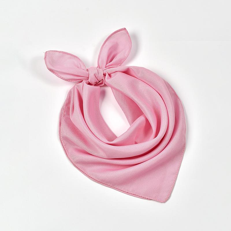 

Solid Square Scarf Satin Silk Headband Muslim Woman Hijabs Ladies Small Size Hair Wraps Islimic Turban Famale Headscarf 56*54cm