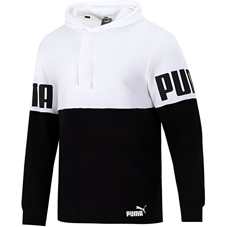 PUMA Logo Printing Sports Breathable Black White Colorblock Black White Men s 847723-02 XL