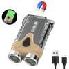 Mini Portable EDC Flashlight Keychain USB-C Rechargeable Magnetic Work Light Outdoor Camping Emergency Torch Work Light