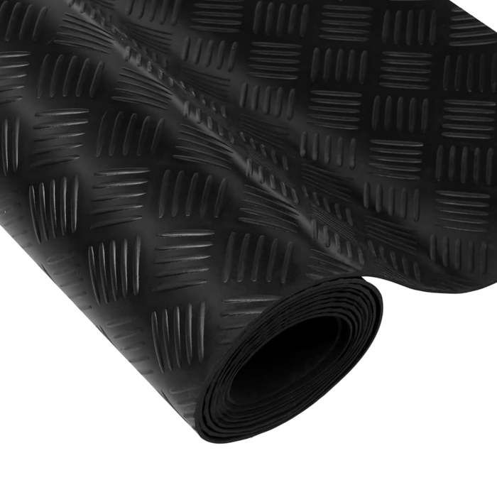 VidaXL Tapis Revêtement de Sol Intérieur Maison Garage Bureau Atelier Salle de Sport Caoutchouc Antidérapant 1,5x4 m 3 mm 143948