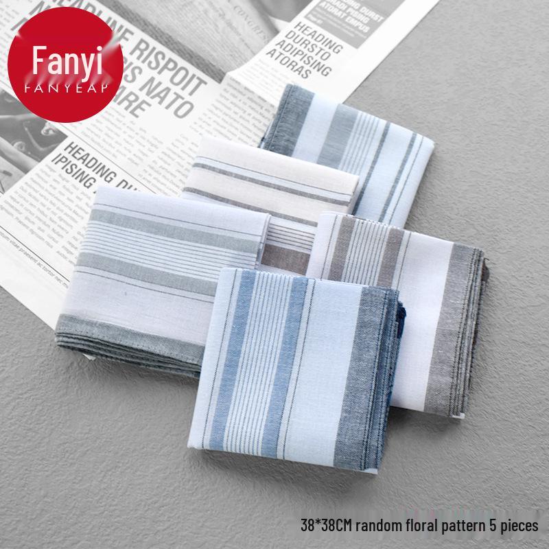 Free Shipping - Men's Nostalgic Checkered Sweat-Absorbent Handkerchief A1P60, 10-Pack