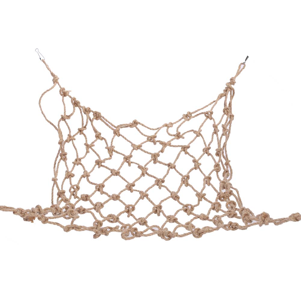Hemp Rope Bird Climbing Net Hanging Rope Net Swing Play Rope Ladder Chew Toy (Small)