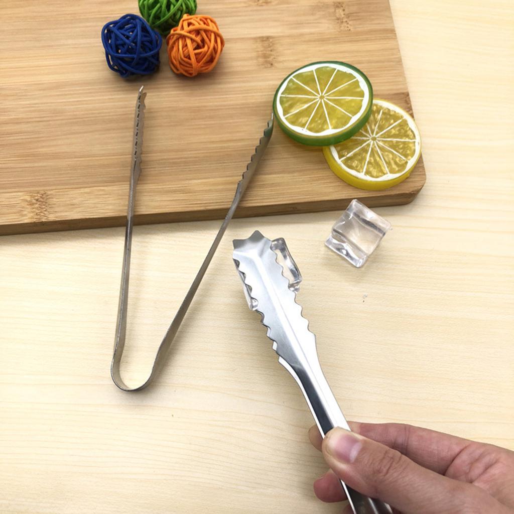 6 Inch Stainless Steel Ice Tongs Multi-used Food Clips Fornice Cube Sugar Biscuits Bread Kitchen Home Accessories