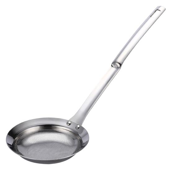 Stainless Steel Oil Skimmer Fine Mesh Wire Colander Strainer Flour Kitchen Spoon