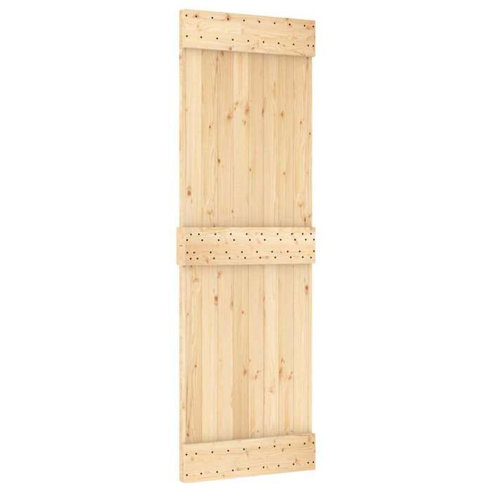 VidaXL Sliding Door and Hardware Kit 70x210 Cm Solid Pine 3332652