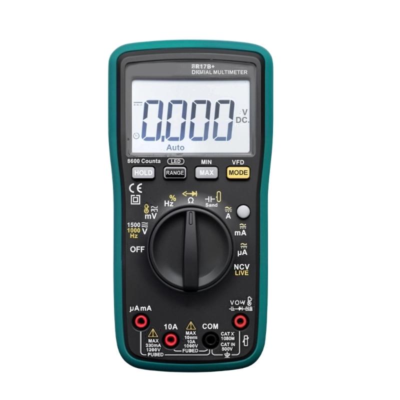 Handheld Digital Multimeter with NCV and 6000-Count Screen for Equipment Service and Wiring Inspection Daily Tasks