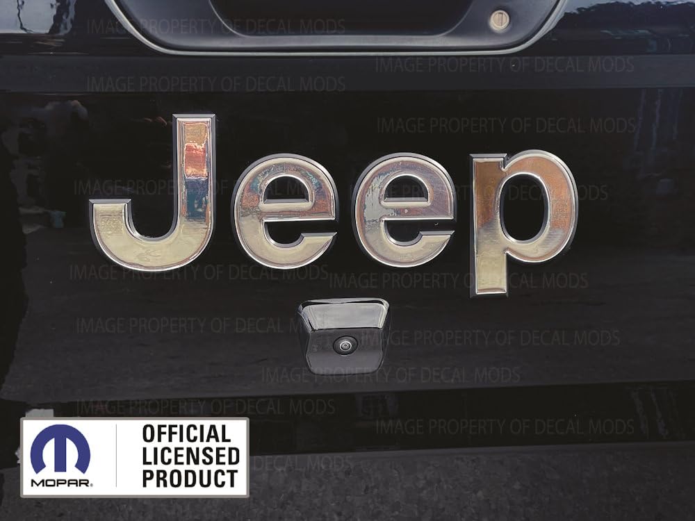 Decal Mods 3D Raised Jeep Tailgate Overlay Jeep Wrangler & Gladiator JL/JT Rubicon (2018-2024) Mirror Chrome | FK3Q4