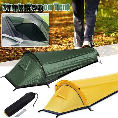 Tienda de campaña para una sola persona, mochila portátil, tienda de campaña portátil, impermeable, para acampar y hacer senderismo