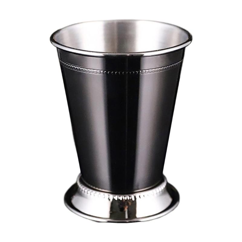 

Reusable Mints Julep Cups Stainless Steel Cocktails Cups Mixed Drink Bar Beer Mugs Metal Moscow Mules Cup Party Supplies чорний