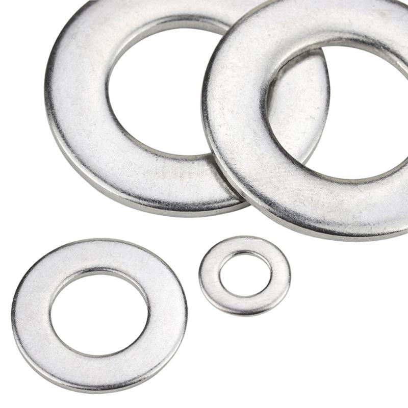 M10 Stainless Steel Flat Washers 1.5mm Suitable for Various Applications in Engineering and Repair Interior Door Hinges