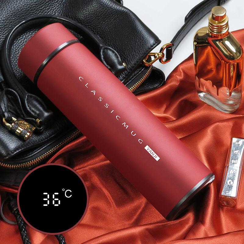 Thermosbecher 480ml Vakuumflaschen Tragbar Edelstahl Thermosbecher Wasserflasche Reise Teetasse Büro Thermosbecher