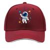 Playful Space Explorer Cartoon Badge Sandwich Baseball Cap Sun Cap Outdoor Workouts Hat