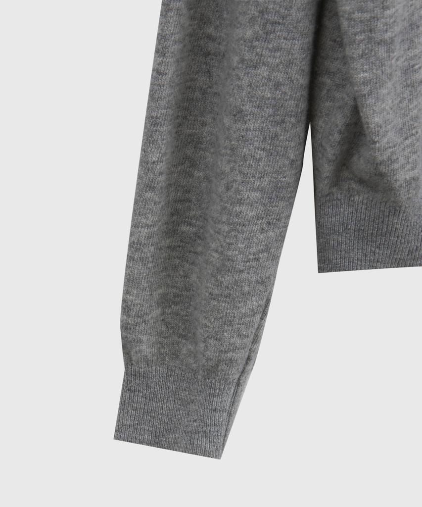 TAILORCHAD Merino Wool Round Neck Knit (Light Gray)