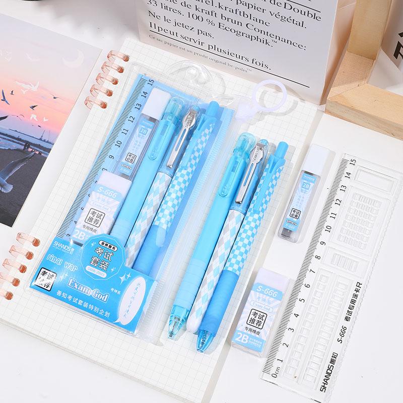 Exam Stationery Set: Pencils, Eraser & Ruler for Middle & College Entrance Exams