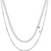 Double Layer Snake Chain Choker for Women, Blade Pendant Collarbone Necklace, Edgy Minimalist Luxury Layered Jewelry Gift