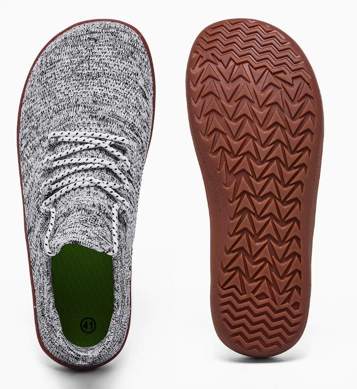 Nieuwe Brede Teen Barefoot Schoenen Dames Minimalistische Wandelsneakers Schoenen | Nul Drop Zool | Ademend Mesh 38 gray