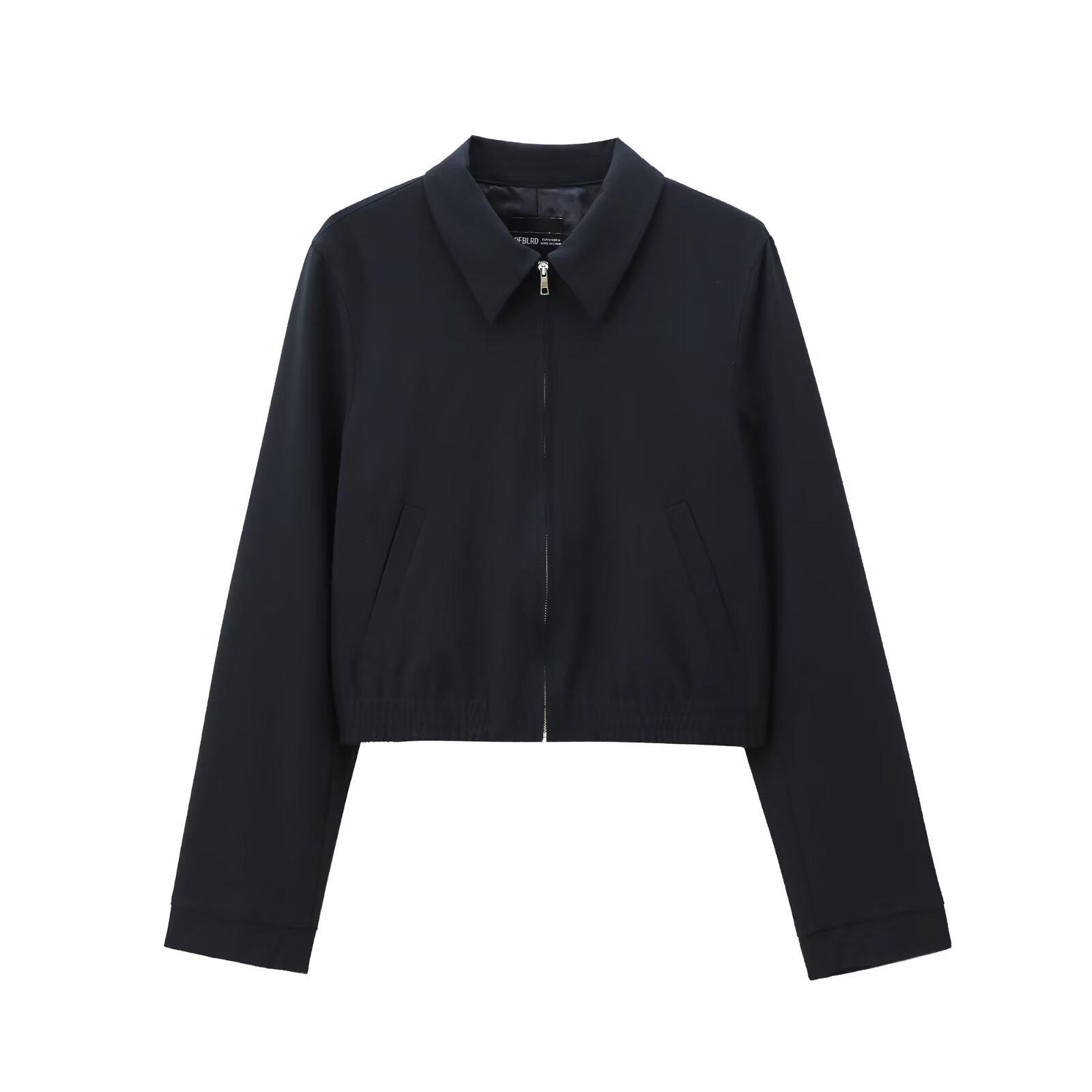 

2024 Autumn Women s Slimming Turn-Down Collar Long-Sleeve Jacket M