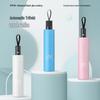 Automatic Three-Fold Umbrella with Black Glue Sun Protection, Dual-Use for Rain or Sun.