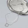 Titanium Steel Necklace Daily Wear Sun Layered Choker for Women Girl Party