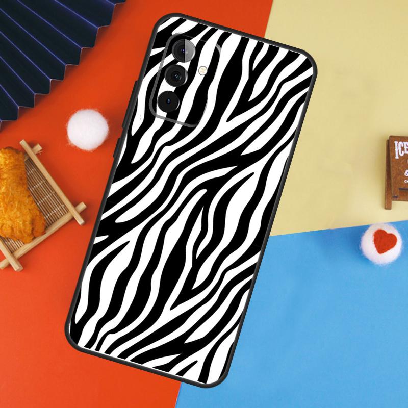 Zebra Stripe Print Case For Samsung Galaxy A56 A36 A16 A06 A13 A33 A53 A52 A32 A12 A54 A34 A14 A15 A35 A55 A17