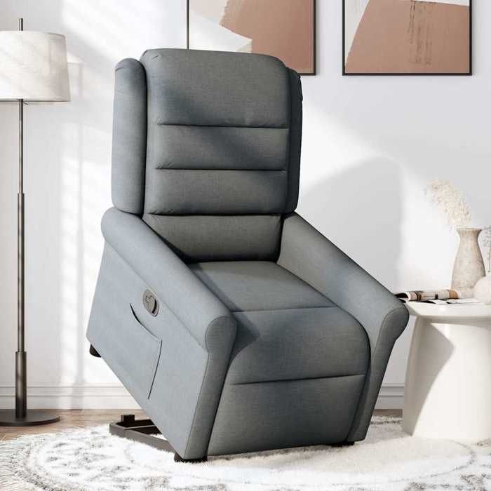 VidaXL Fauteuil inclinable Gris foncé Tissu 3303315