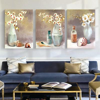 Dipinto di Natura Morta con Fiori su Tela Poster Arte Rustica Francese Stampa Galleria Immagini Neutre per Parete Decorazioni per la Casa