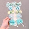 Princess Super Fairy Bow Hairpin Fabric Flower Hairpin Children's Hair Accessories Not Harming Hair BB Clip Girl's Bangs Clip