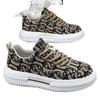 Summer new niche printed canvas casual shoes middle school students platform sports board shoes autumn