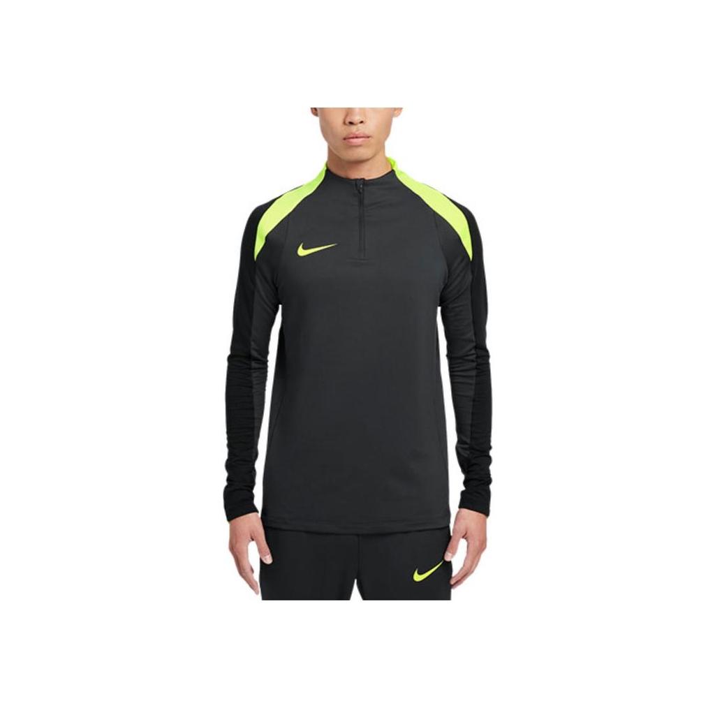 Nike Logo Print Stand Collar Long Sleeve Cool Training Jersey T-Shirt Men T-Shirt Black FN2404-060